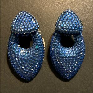 Blue Crystal Drop Earrings